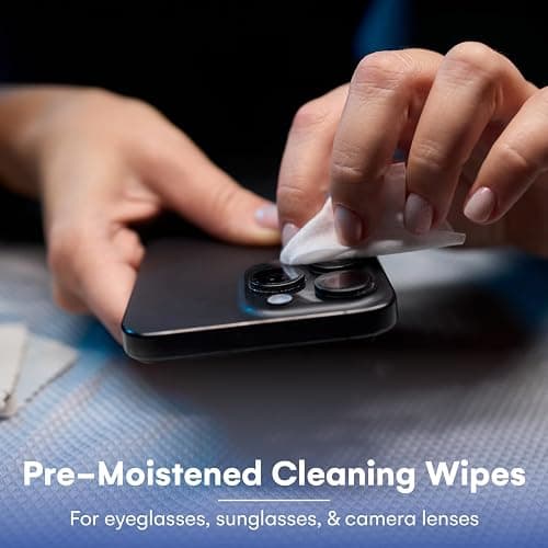 Care Touch Lens Wipes for Eyeglasses- 400 Count Individually Wrapped Pre- Moistened Wipes, 5 x 6 Inch- Camera Lens, Sunglasses and Glasses Cleaner,- Gentle and Portable for Cleaning of Optical Devices thumbnail 2