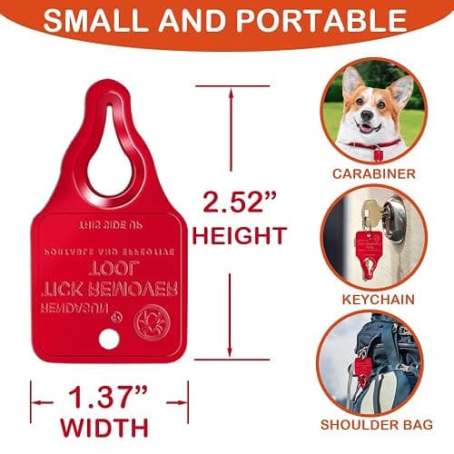 Rendasun Remover Tool, Quick and Safe, and Reliable Suitable for Pets, Animals, and Humans, Essential Remover Tool for Portable Outdoor Living (5 Pack Orange Red Blue Green Silver) thumbnail 3