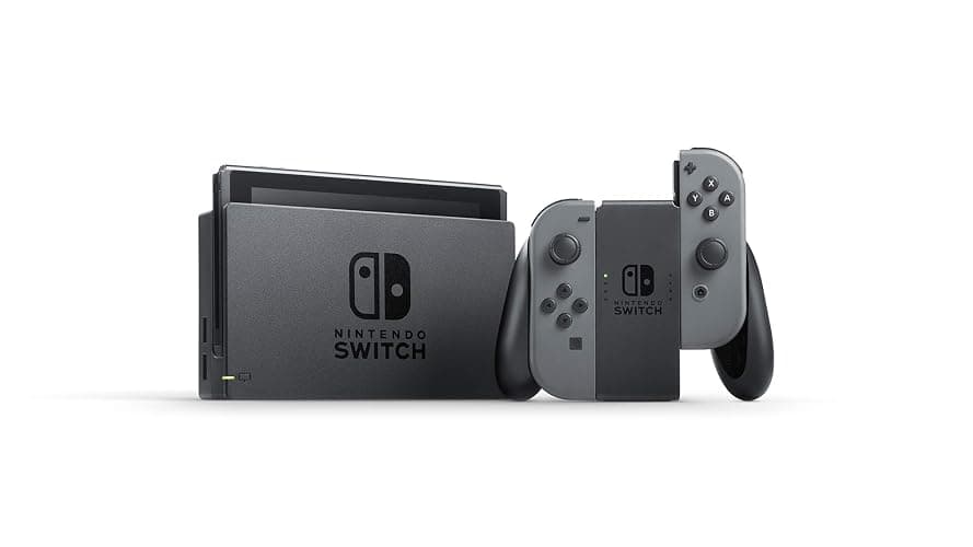 Nintendo Switch Game Console - Black (HAC-001(-01) w/ OEM Gray Joy Cons (Renewed) thumbnail 2