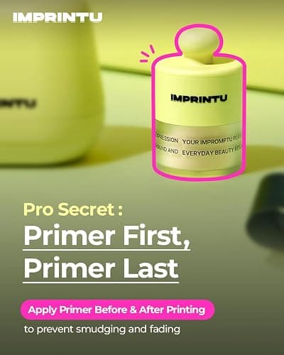 Imprintu Temporary Tattoo Printer – Full Set with Powder Primer & Balm Fixer, 100% Vegan Cosmetic Ink, Dual Mode for Skin & Objects, Lasts up to 24 Hours, Over 10,000 Custom Designs with iOS/Android thumbnail 3