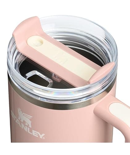 STANLEY Quencher H2.0 Tumbler with Handle and Straw 40 oz | Flowstate 3-Position Lid | Cup Holder Compatible for Travel | Insulated Stainless Steel Cup | BPA-Free | Peach Whip Gloss thumbnail 3
