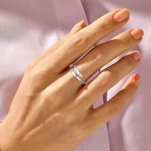 Yesteel S925 Sterling Silver Hug Ring for Women Teen Girls, Adjustable Ring Jewelry Mothers Day Birthday Gifts for Daughters Mom Sister Wife Friends Grandma thumbnail 4
