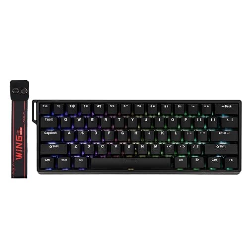 EPOMAKER AULA WIN60 HE 60% Wired Magnetic Keyboard with Adjustable Actuation, 8000 Hz Polling Rate, Hall Effect Switches, Hot-Swap, For FPS Games (Black) - Image 1