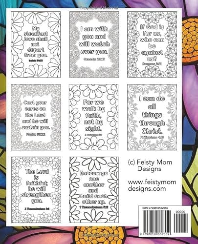Walk By Faith - Adult Coloring Book: A Bible Scripture Coloring Book for Women - 49 Unique Designs (Walk By Faith - Scripture Coloring Books) thumbnail 2