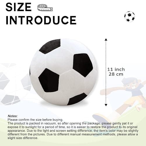 CHELEI2019 11" Plush Soccer Ball Pillow Soft Stuffed Animal Football Boys Toddler Toy Gifts thumbnail 3