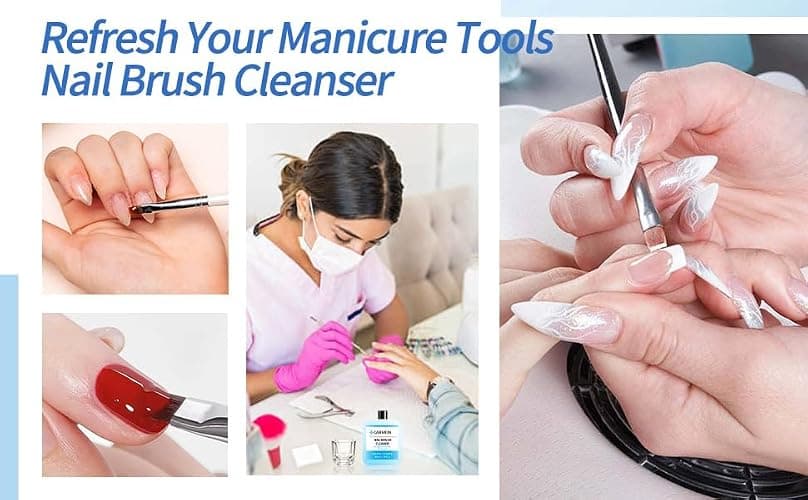 CARMEIN Nail Brush Cleaner - Special for Gel/Nail Art Brushes & Makeup Brush Care, Must-Have for Renewal, 40ml/1.35fl.oz thumbnail 8