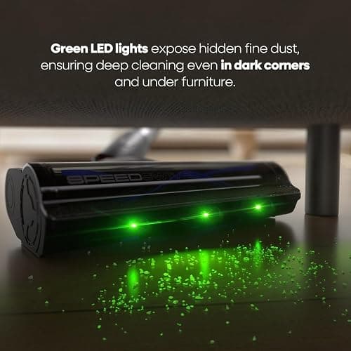 AlloyMove Cordless Vacuum Cleaner, 550W 50KPA 70Mins Powerful Vacuum Cleaners for Home, with Anti-Tangle, LED Display Screen, Self-Standing Stick Vacuum for Hardwood Floors/Pet Hair/Carpet, A01 thumbnail 6