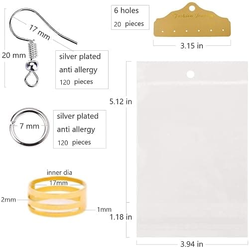 AOUXSEEM 401 Pcs Faux Leather Earrings Making Kit, Contains 120 Pcs Random Double Sided Teardrop Precut Earrings Pieces Hooks Jump Rings Opener Display Cards Self-Adhesive Bags thumbnail 5