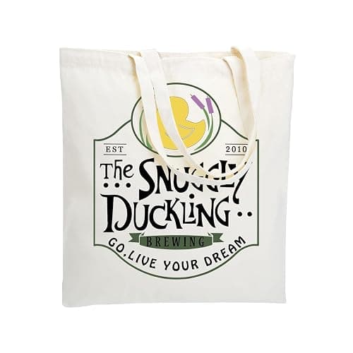 WZJHCL Tangled Inspired Tote Bag Snuggly Duckling Tote Shopping Bag Live Your Dream Reusable Grocery Tote Bag Rapunzel Gift (Duckling Tote Bag) - Image 1