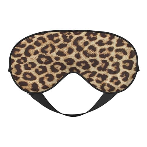 Leopard Print Sleep Mask for Women Men, Soft and Comfortable Eye Mask with Adjustable Strap for Travel Yoga Nap Sleeping - Image 1
