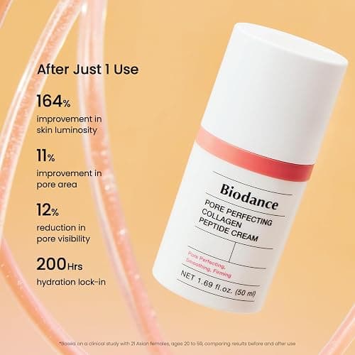 BIODANCE Pore Perfecting Collagen Peptide Cream, Hydrating, Plumping, Pore Care, Firming Facial Moisturizer, Korean Skin Care, Self Care Gifts for Women | 1.69 fl. oz. thumbnail 5