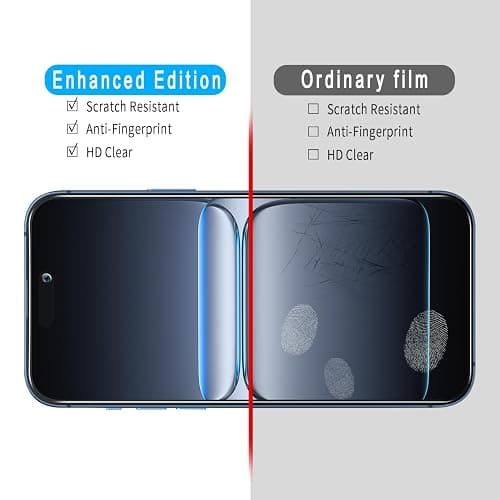 Slanku [3 Pack for iPhone 16 Pro Max Privacy Screen Protector Tempered Glass, Anti-Spy, Anti Scratch, NO Bubbles, 9H Hardness thumbnail 3