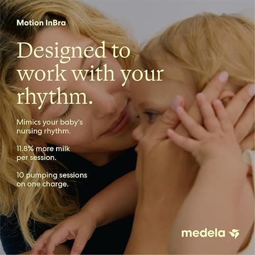 Medela Motion InBra Wearable Electric Breast Pump | Fully In-Bra, Hands-Free, Comfort Fit, BPA-Free, 5 oz Cups, USB Rechargeable, Quiet and Discreet thumbnail 4
