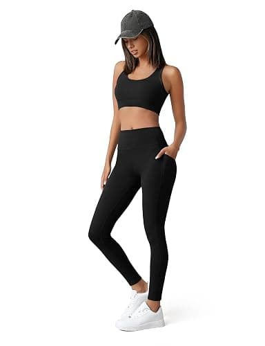 SUNCLOVE 3 Pack Leggings with Pockets for Women High Waisted Tummy Control Soft Yoga Pants Womens Workout Gym Leggings thumbnail 6