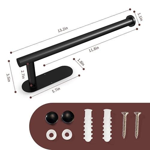 DEKAVA Paper Towel Holder Under Cabinet Wall Mount for Kitchen Paper Towel, Self-Adhesive Paper Towel Bar, Paper Towel Rack, SUS304 Stainless Steel 13 inch thumbnail 3