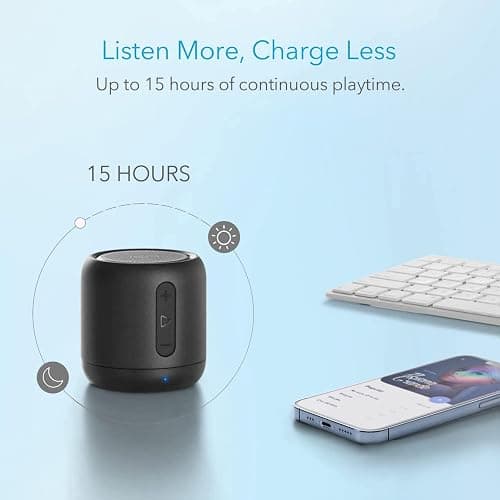 Anker Super-Portable Bluetooth Speaker Soundcore Mini with 15-Hour Playtime, Wireless Speaker with 66-Foot Bluetooth Range, Enhanced Bass, Noise Cancelling Microphone, For Outdoor, Travel, Home thumbnail 3