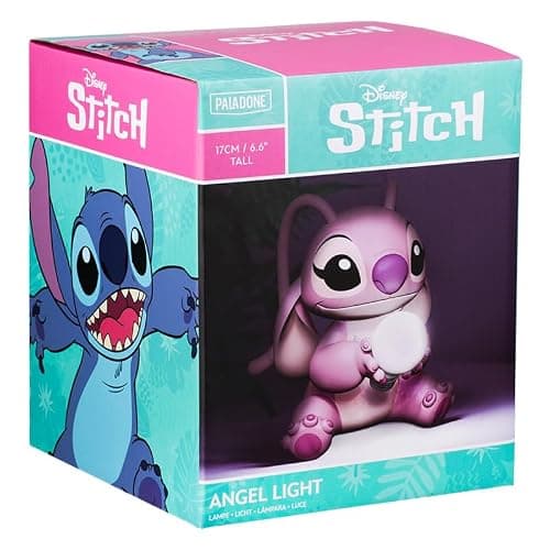 Angel Light - Officially Licensed Lilo and Stitch Lamp, Disney Collectible Gift, Bedside Table Bedroom Night Light Decor | Paladone, Pink thumbnail 7
