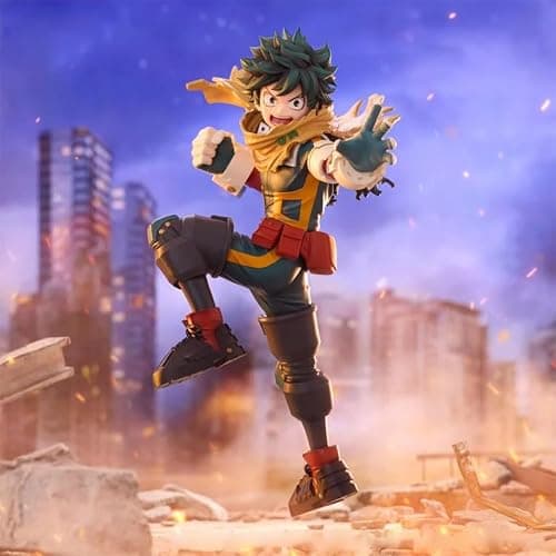 Midoriya Izuku Figures MHA Figure Anime No Hero Figurine, Fighting Pose Izuku Midoriya Action Figure Statue Model 6.3IN(16CM) thumbnail 2