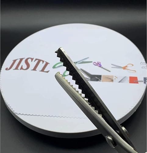 JISTL Green Pinking Shears Comfort Grips Crafts Zig Zag Cut Sewing Scissors,Professional Handheld Dressmaking thumbnail 6