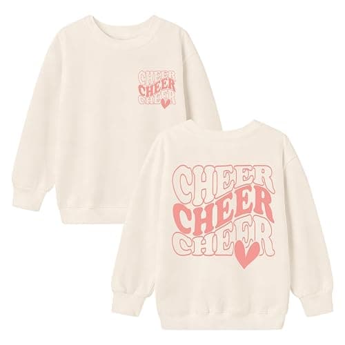 Zoemghc Cheer Sweatshirts for Girls Cheerleader Graphic Sweatshirt Teen Girl Preppy Funny Letter Print Shirt Pullover Tops - Image 1