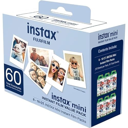 Fujifilm FUJIFILM Mini Instant Camera Film: 120 Shoots Total, Value Pack, (10 Sheets x 12) Includes Slinger Photo Album thumbnail 4