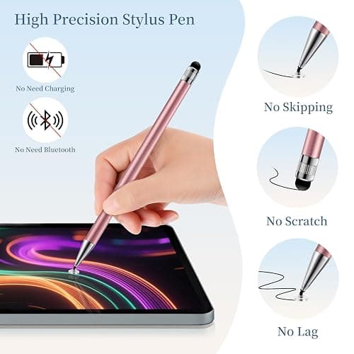 ChaoQ 2-in-1 Stylus Pen for Touchscreen, 12pcs High Sensitivity and Precision Stylus Pens for iPad iPhone Android Suitable for All Touch Screens thumbnail 4