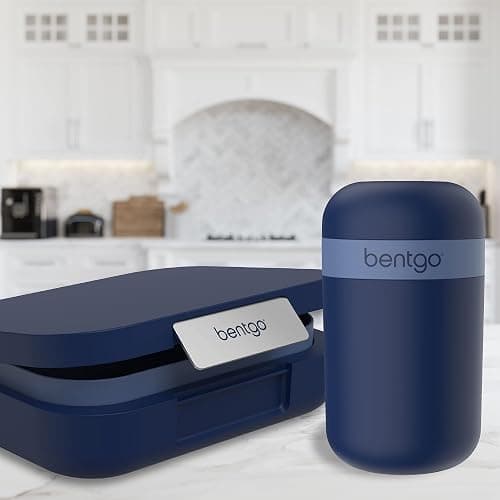 Bentgo Snack Cup - Reusable Snack Container with Leak-Proof Design, Toppings Compartment, and Dual-Sealing Lid, Portable & Lightweight for Work, Travel, Gym - Dishwasher Safe (Navy) thumbnail 6
