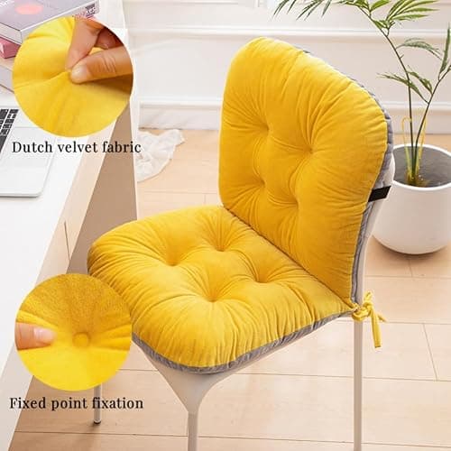 Yuthsona Non-Slip Rocking Chair Cushion Seat Cushion Plush with Ties Soft Seat Pad with High Back Desk Chair Pad for Office Car Home Dining Room Kitchen thumbnail 4