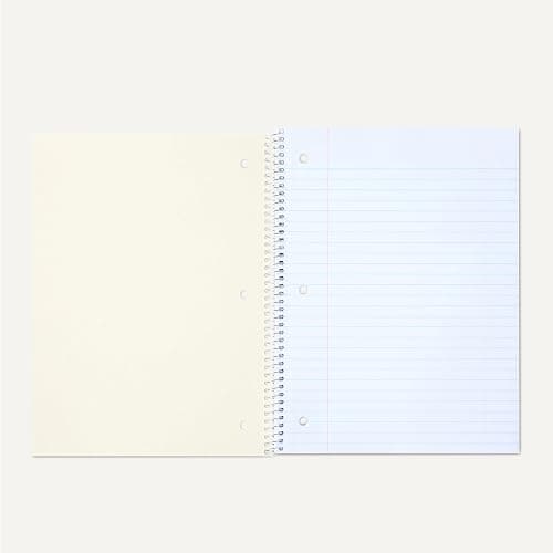 Amazon Basics Wide-Ruled Spiral Notebooks with Perforated Pages, 70 Sheets, 8" x 10.5", Light Blue, 2-Pack thumbnail 4
