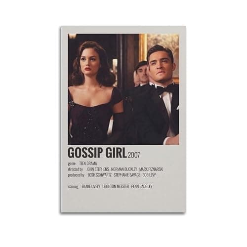 HSUREWTRK Gossip Girl-Poster, ästhetische Wandkunst, Leinwand, dekoratives Gemälde, Vintage-Poster für Wohnzimmer, Schlafzimmer, Dekoration, 20 x 30 cm, ungerahmter Stil - Image 1