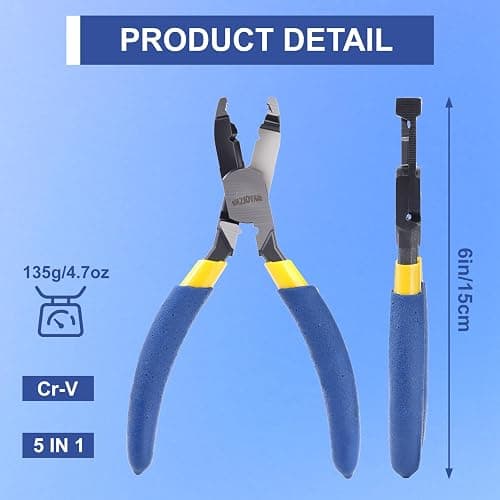 VAZIOYAR Multi-Function Screw Extractor Pliers, Non-Slip Screw Removal Tool, Extracts Stripped, Broken, Rusted Screws, Screw Pliers for Tightening, Loosening and Gripping Nuts and Bolts，Wire pliers thumbnail 2