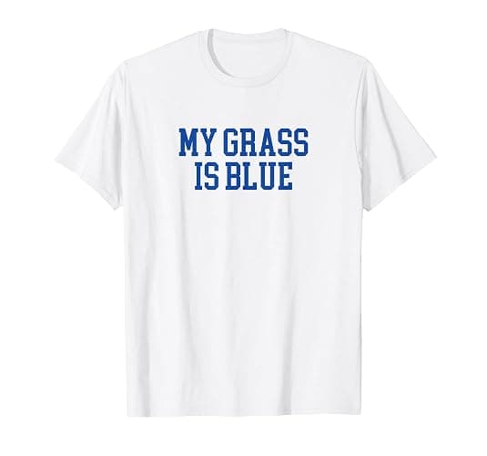 My Grass is Blue - Simple Minimalist Retro Bluegrass T-Shirt - Image 1