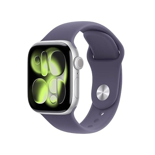 Apple Watch Series 11 [GPS 42mm] Smartwatch with Silver Aluminum Case with Purple Fog Sport Band - S/M. Sleep Score, Fitness Tracker, Health Monitoring, Always-On Display, Water Resistant - Image 1