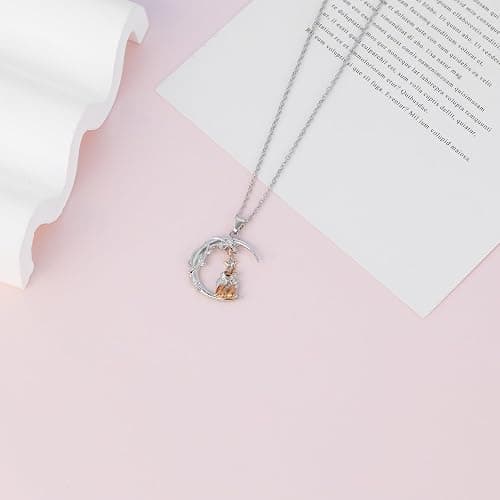 AINILOVE Dainty Fox Necklaces for Women Fox Gifts Foxes Jewelry Animal Pendant Necklaces Jewelry for Women Teens Animal Lovers lovely Spirit Necklace Gifts thumbnail 2