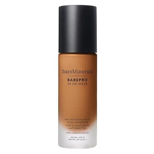 bareMinerals Barepro Performance Wear Liquid Foundation SPF 20, Breathable Makeup for Face, Full Coverage, 24HR Wear, Natural Matte Finish, Vegan - Image 1