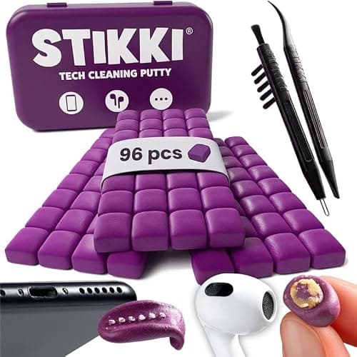 STIKKI Cleaning Putty & Precision Tools - Earbud, Port & Phone Cleaning Kit | Compatible with iPhone & AirPod, Putty for Phone Speaker & Electronics, USB-C Charging Port Cleaner Tool, Leaves No Residue - Image 1