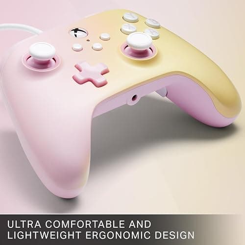 PowerA Advantage Wired Controller for Xbox Series X|S - Pink Lemonade, Xbox Controller with Detachable 10ft USB-C Cable, Mappable Buttons, Trigger Locks and Rumble Motors, Officially Licensed for Xbox thumbnail 7
