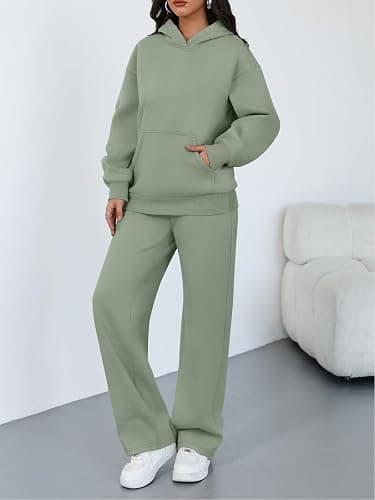 Trendy Queen 2 Piece Lounge Sweat Sets Plus Size Fall Fashion Matching Sweatsuits Wide Leg Pants Travel Outfit Winter Clothes thumbnail 3
