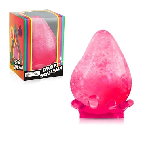 Fidget Toys Dream Squishy Drop, Stress Cube Squishies Anxiety Stress Relief, Ice Squishy Stress Cube-Drop Malt Sugar Balls, Sensory Ball for Kids with Autism (Pink, 1) - Image 1