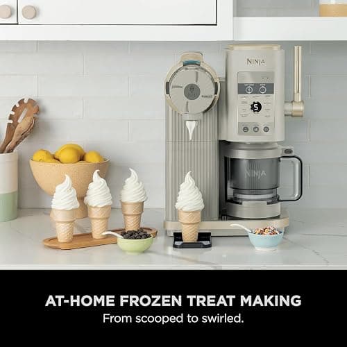 Ninja CREAMi Scoop and Swirl Ice Cream Machine with 2x Tubs, 13 Functions, Makes Ice Cream, Soft Serve, Gelato, Sorbet, Milkshakes and More, Mix-In Option, Stone Gold, NC701UKSTGD thumbnail 2