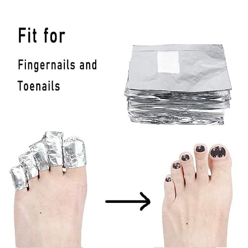 400Pcs Nail Polish Remover Gel Nail Foil Wraps Aluminium Soak Off Foils Cotton Pads Gel Nail Polish Wraps Removal Tool Finger Nail Polish Remover with Lint-Free Lager Cotton Pad thumbnail 6