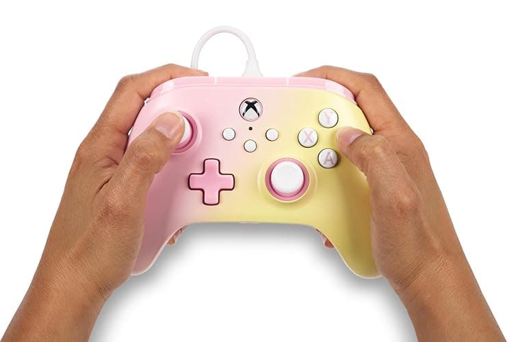 PowerA Advantage Wired Controller for Xbox Series X|S - Pink Lemonade, Xbox Controller with Detachable 10ft USB-C Cable, Mappable Buttons, Trigger Locks and Rumble Motors, Officially Licensed for Xbox thumbnail 3