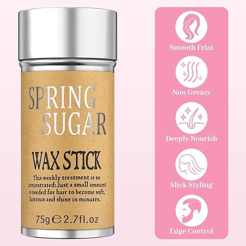 4 Packs Set Hair Wax Stick Slick Back Hair Edge Brush Pink Comb Wax Stick for Hair Flyaways, Styling Products Essentials Stuff for Women, Kids and Clean Girl thumbnail 2