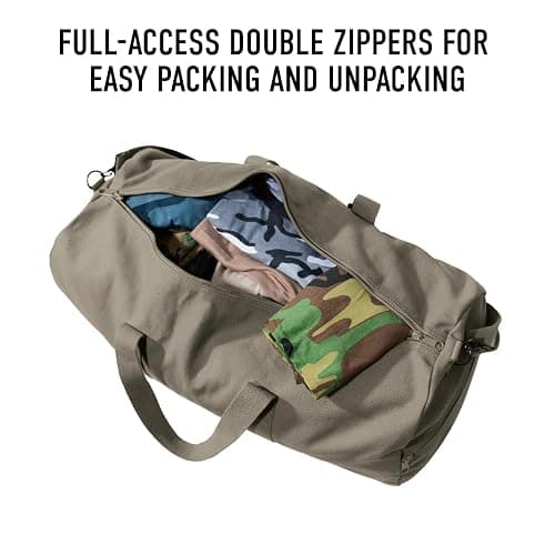 Rothco Heavy-Duty Canvas Shoulder Duffle Bag - Rugged Travel Gym Gear Equipment Bag thumbnail 5