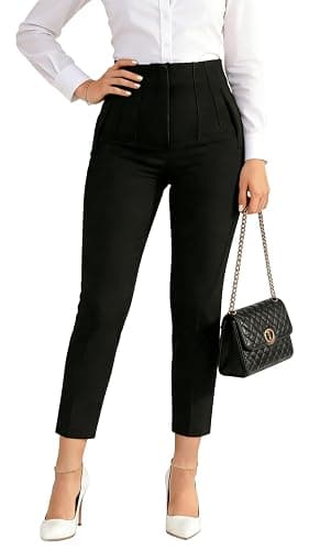 Kubsid Womens Straight Leg Pants 2026 High Waisted Stretchy Business Casual Work Pants Dress Office Trousers with Pockets thumbnail 2
