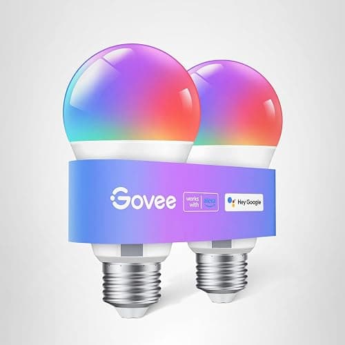 Govee Smart Light Bulbs, A19 LED Light Bulb, 800 Lumen, E26 Base | Works with Matter Alexa & Google Assistant, RGBWW Color Changing Light Bulb, Music Sync, WiFi & Bluetooth Connection, 2 Pack thumbnail 10