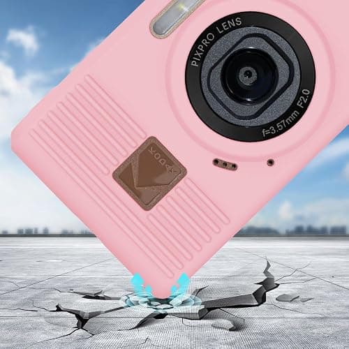 Tedubax Silicone Case for kodak pixpro C1 Digital Camera with 2PCS Screen Protector and Lanyard - (Pink) thumbnail 4