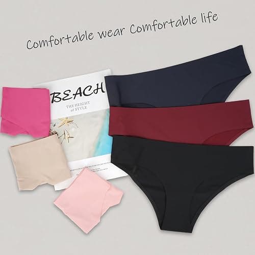 OJCNBV Seamless Underwear for Women No Show Panties Invisibles Briefs Soft Stretch Bikini Underwears 6 Pack thumbnail 6