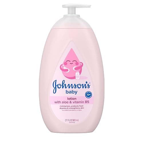 Johnson's Baby lotion with coconut oil, aloe vera & vitamin b5, 72 hour hydration, gentle baby moisturizer, hypoallergenic, safe for newborns, helps protect from dryness, 27.1 fl oz - Image 1