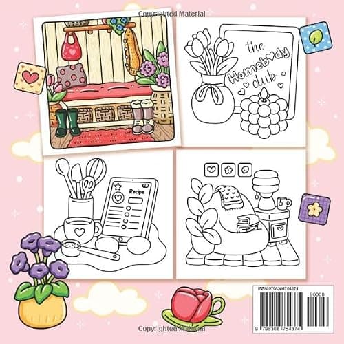 Cozy Girl Homebody: Cute Coloring Book for Adults and Teens, Bold & Easy Designs | With Simple Illustrations for Self-Care & Relaxation (Cozy Girl Series) thumbnail 2